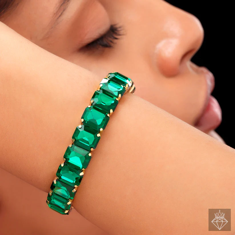 Anti-Tarnish Emerald Bracelet✨