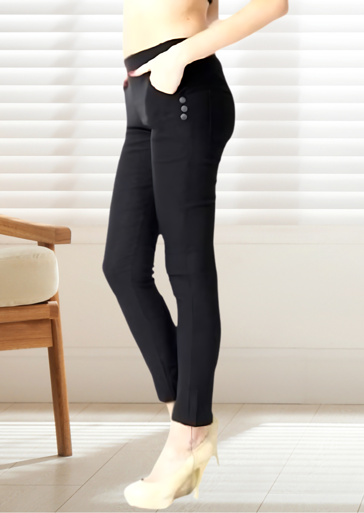 Black Slim Fit Jegging For Women
