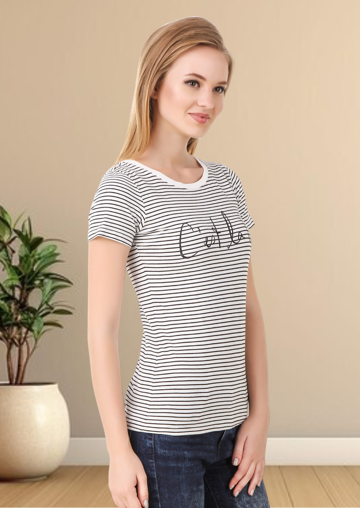 Black And White Striped T-Shirt