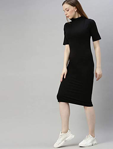 Solid Ribbed Mini Dress for Women