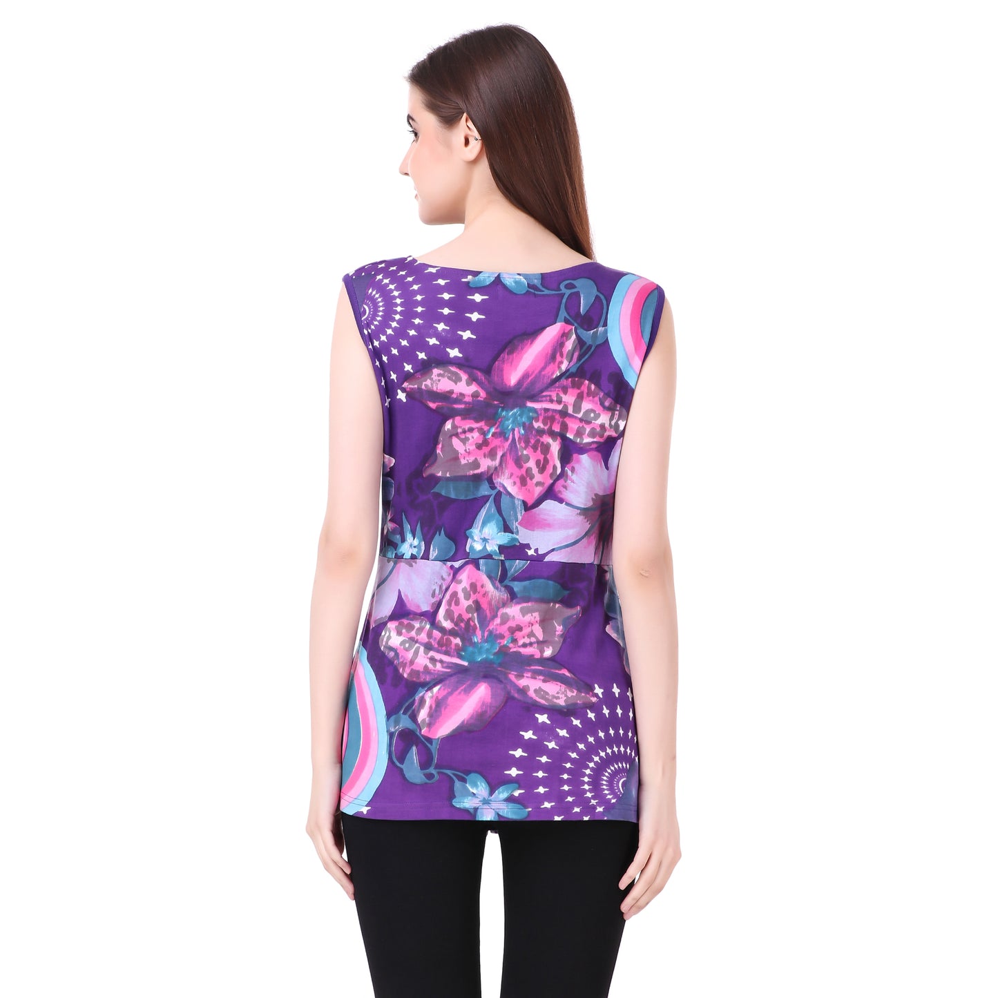 Purple Cowl Neck Top for women