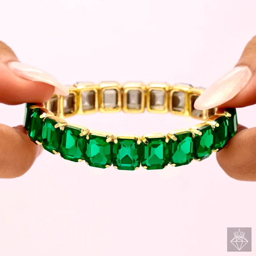 Anti-Tarnish Emerald Bracelet✨