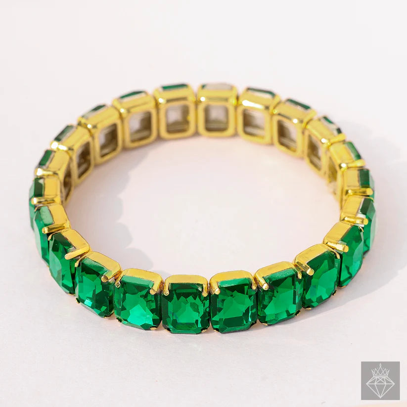 Anti-Tarnish Emerald Bracelet✨