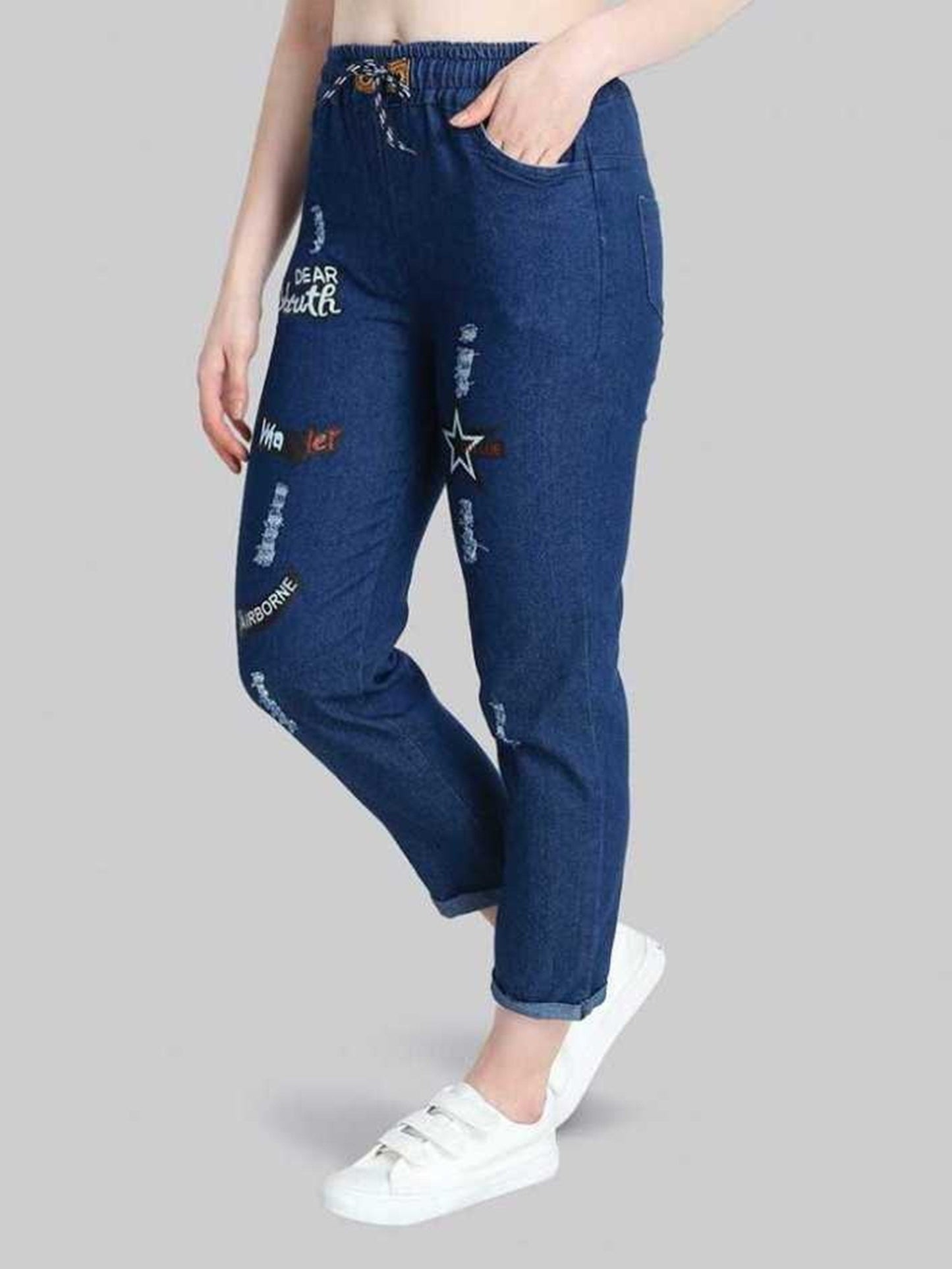Casual Wear Denim Jogger for Women