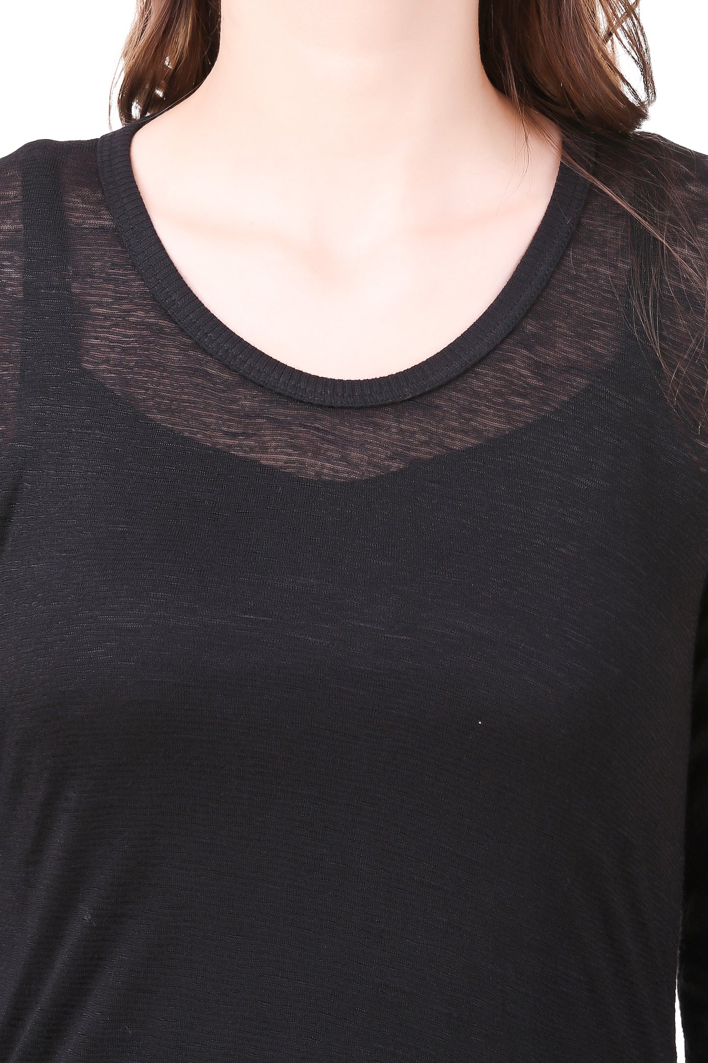 Sheer Black Full Sleeve Top