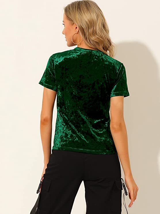 Round Neck Velvet top for Women