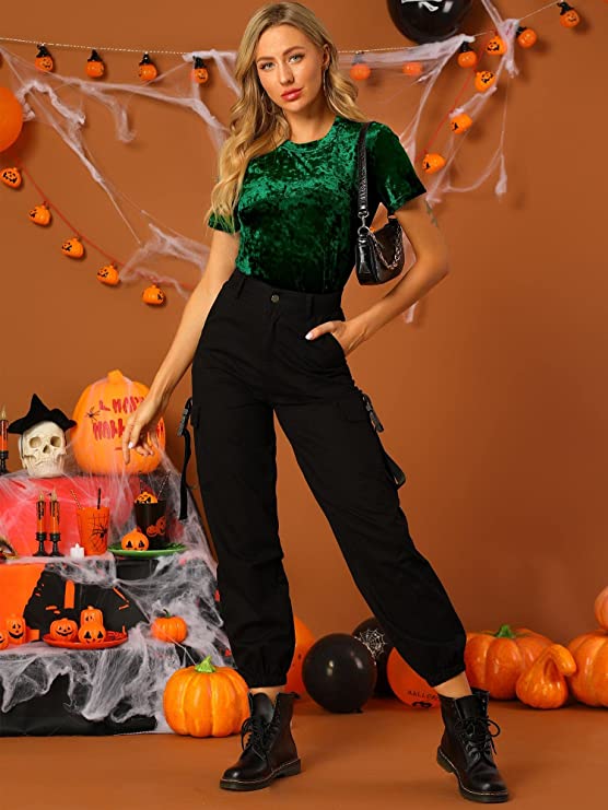 Round Neck Velvet top for Women