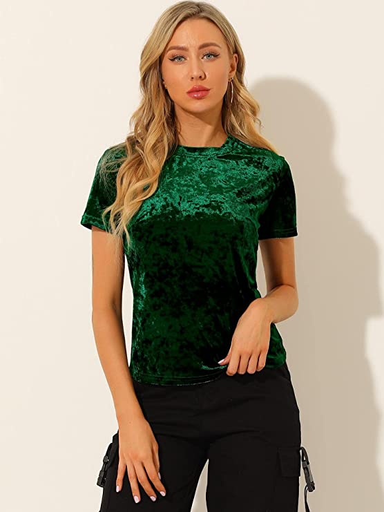 Round Neck Velvet top for Women