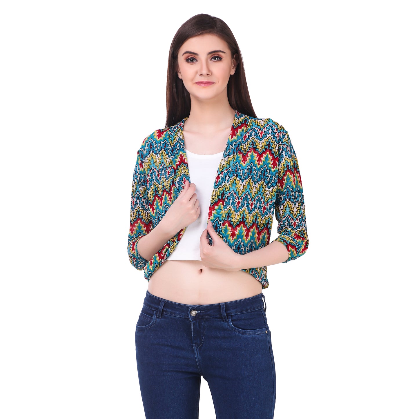 Printed Short Shrug for Women
