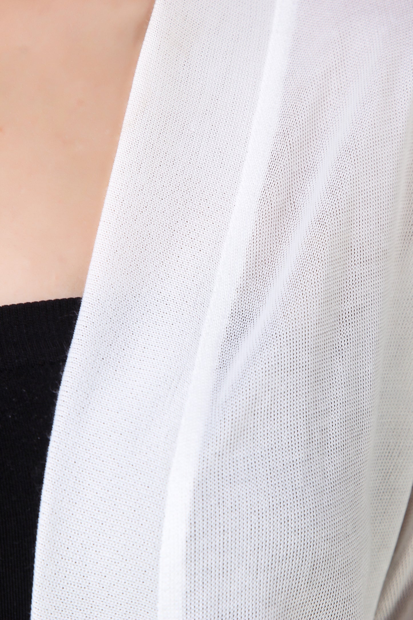 White Solid Shrug for Women