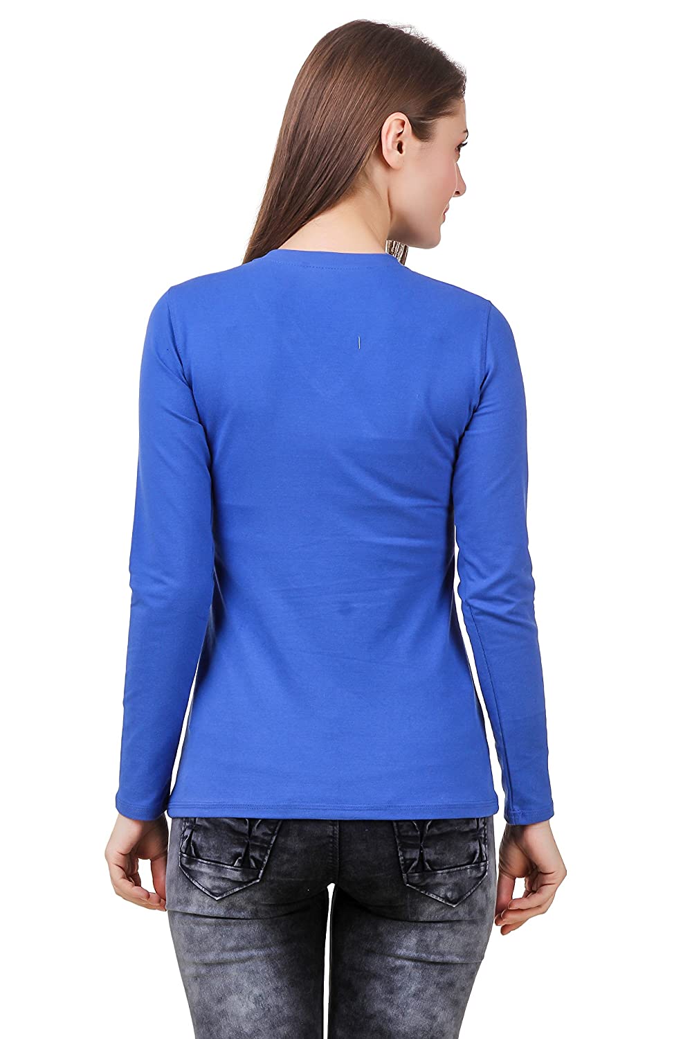Blue V-Neck T-shirt for women