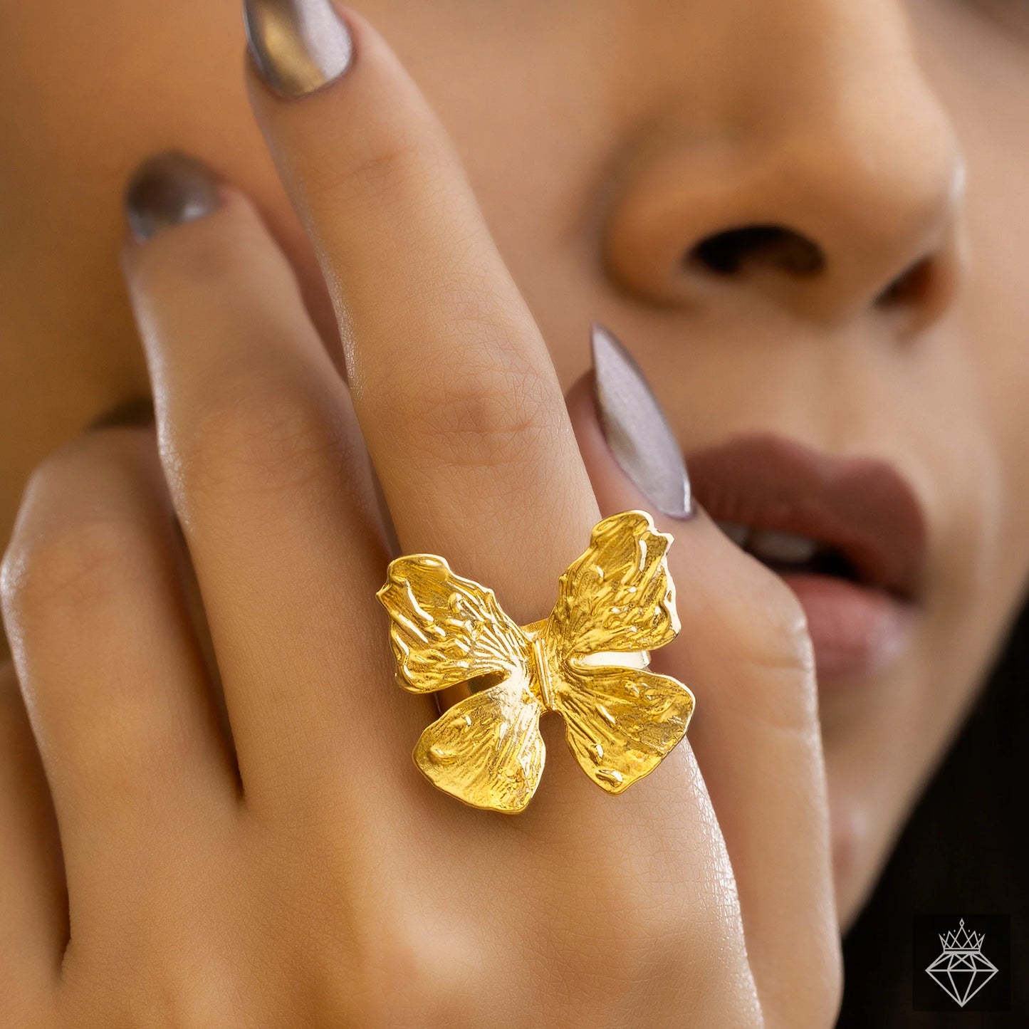 Gold Plated, Anti-Tarnish Butterfly Ring✨