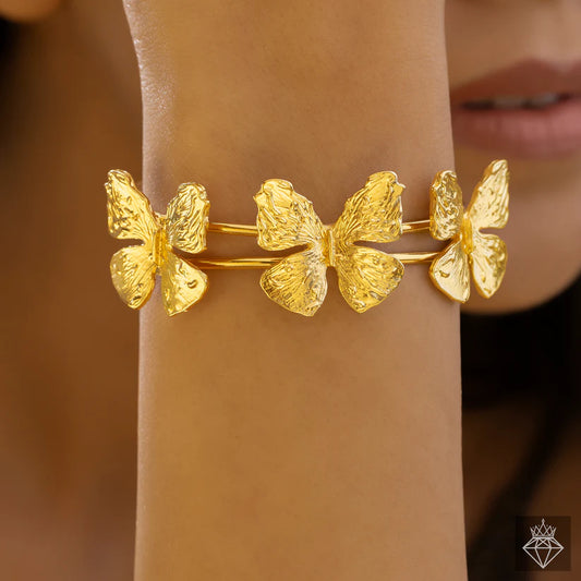 Gold Plated, Anti-Tarnish Butterfly Bracelet✨