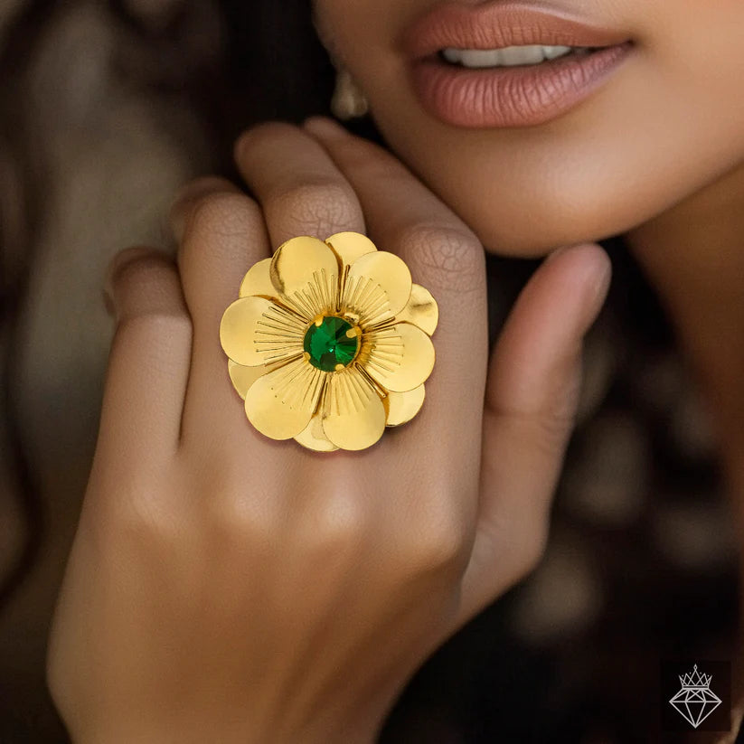 Gold Plated , Anti-Tarnish Daffodil Ring✨