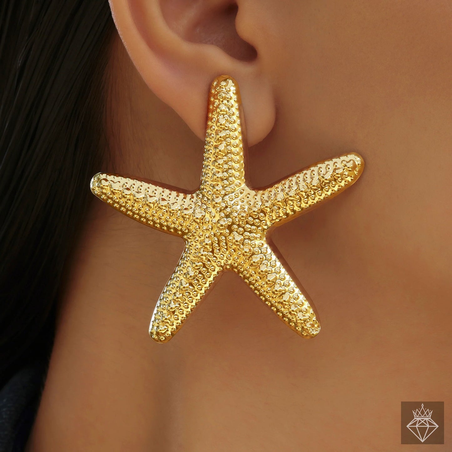 Gold Plated, Anti-Tarnish Star Statement Earrings✨