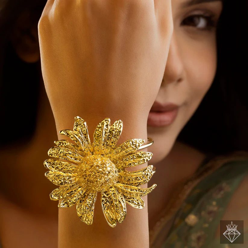 Gold Plated, Anti-Tarnish Sunflower Bracelet✨