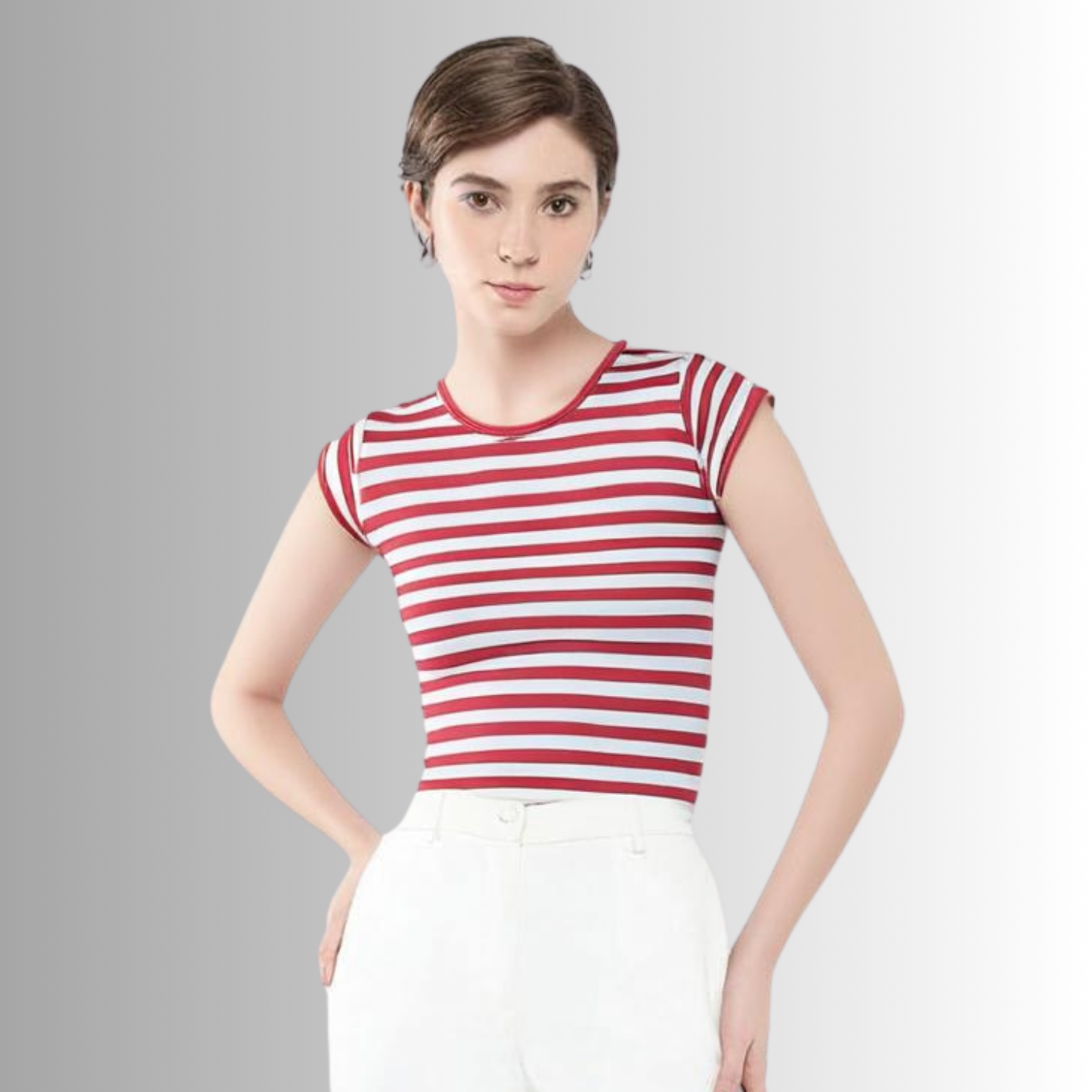 Striped Cotton Top for Women
