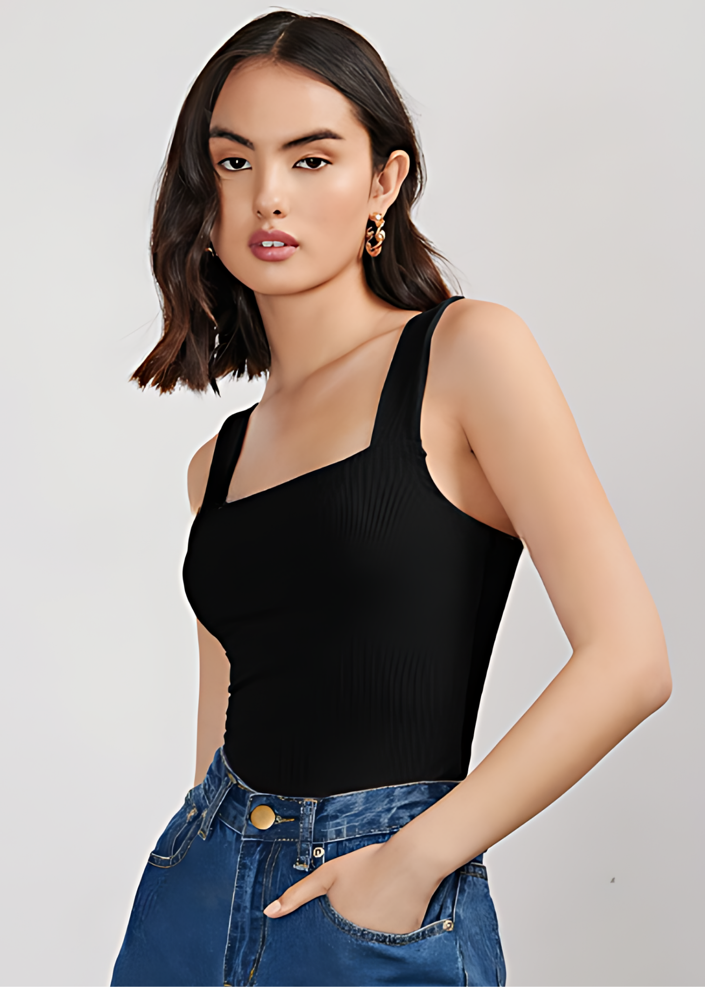Square Neck Top for Women