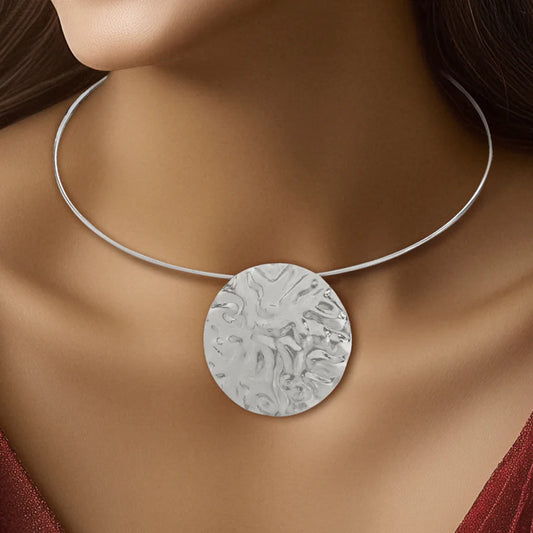 Anti-Tarnish Silver Plate Necklace Set With Earrings✨