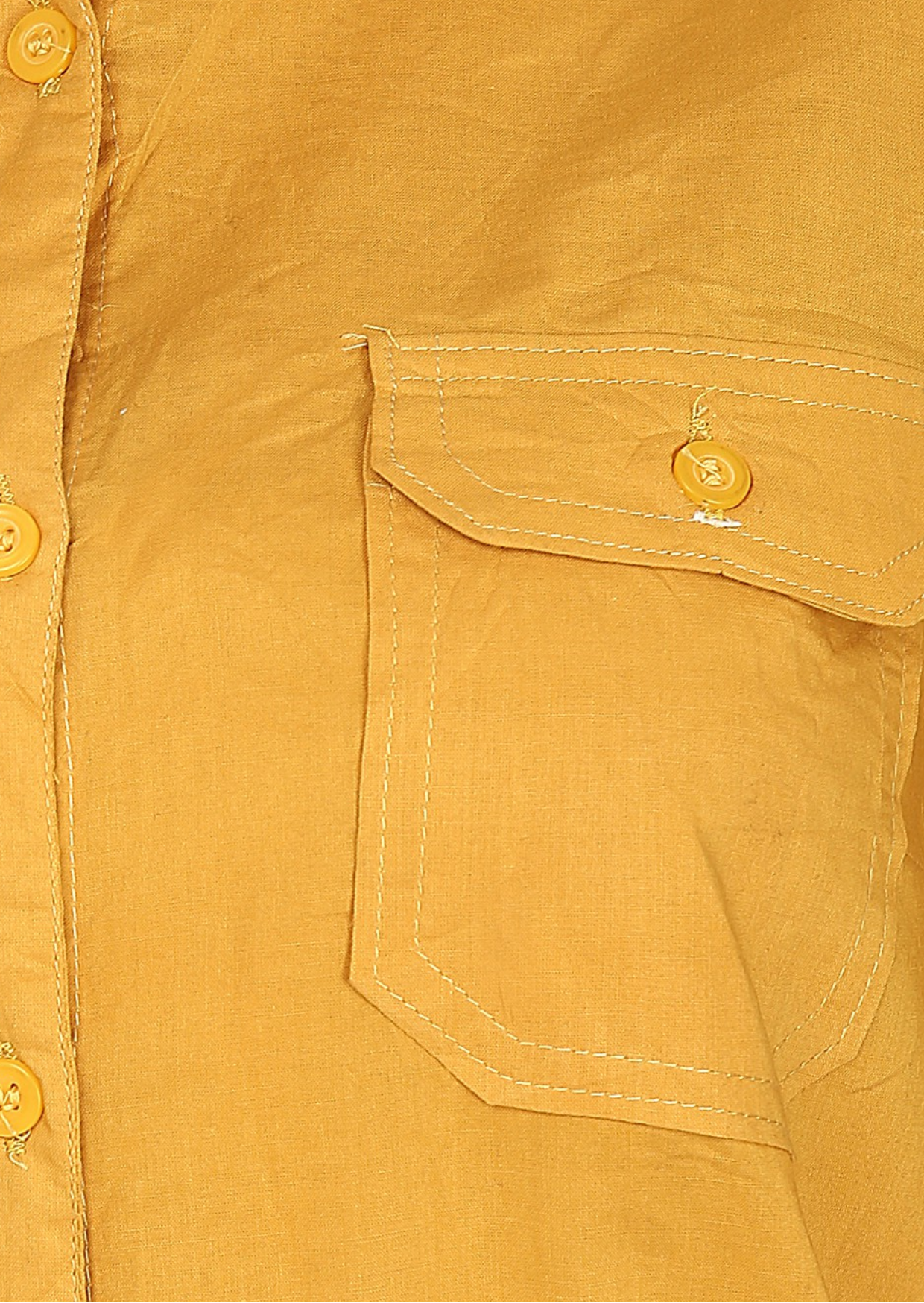 Mustard Cotton Shirt for Women