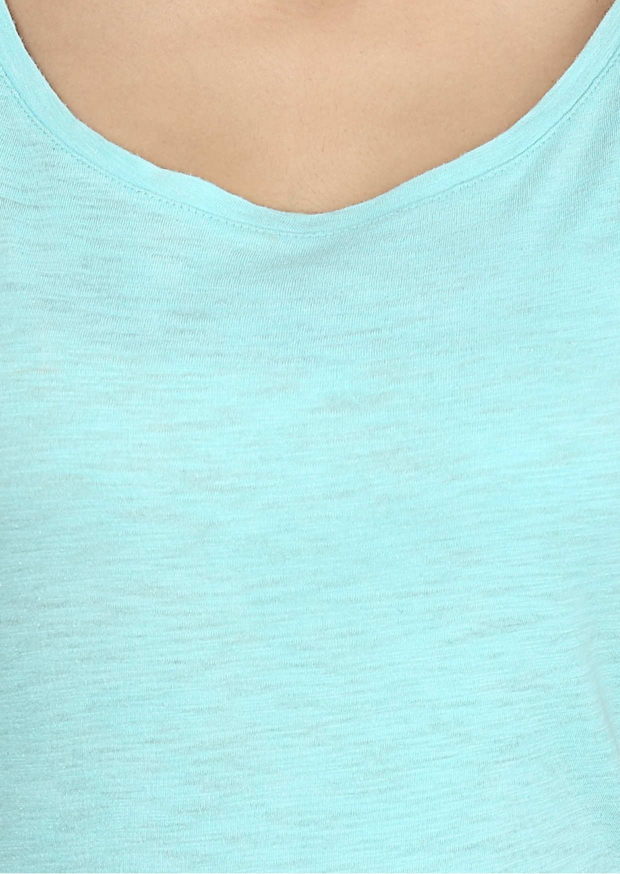 Sky Blue Beads Work T-Shirt