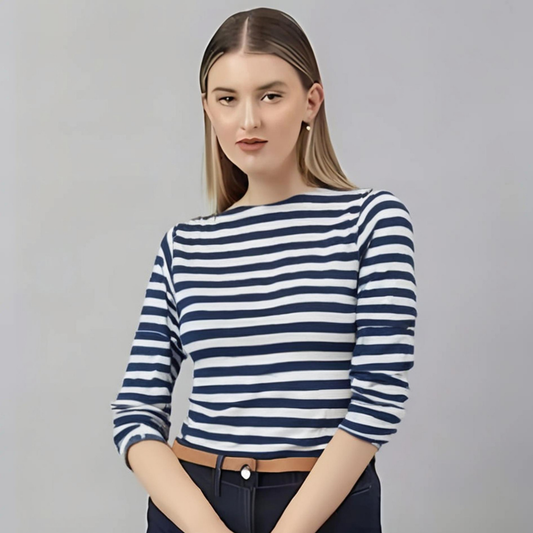 Striped Cotton Top for Women