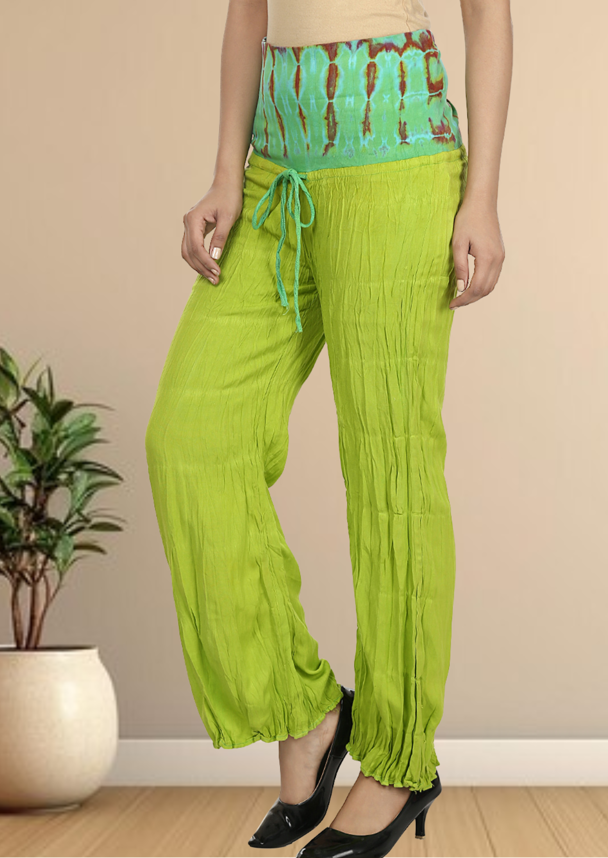 Tie Dye Design Bright Green Lower