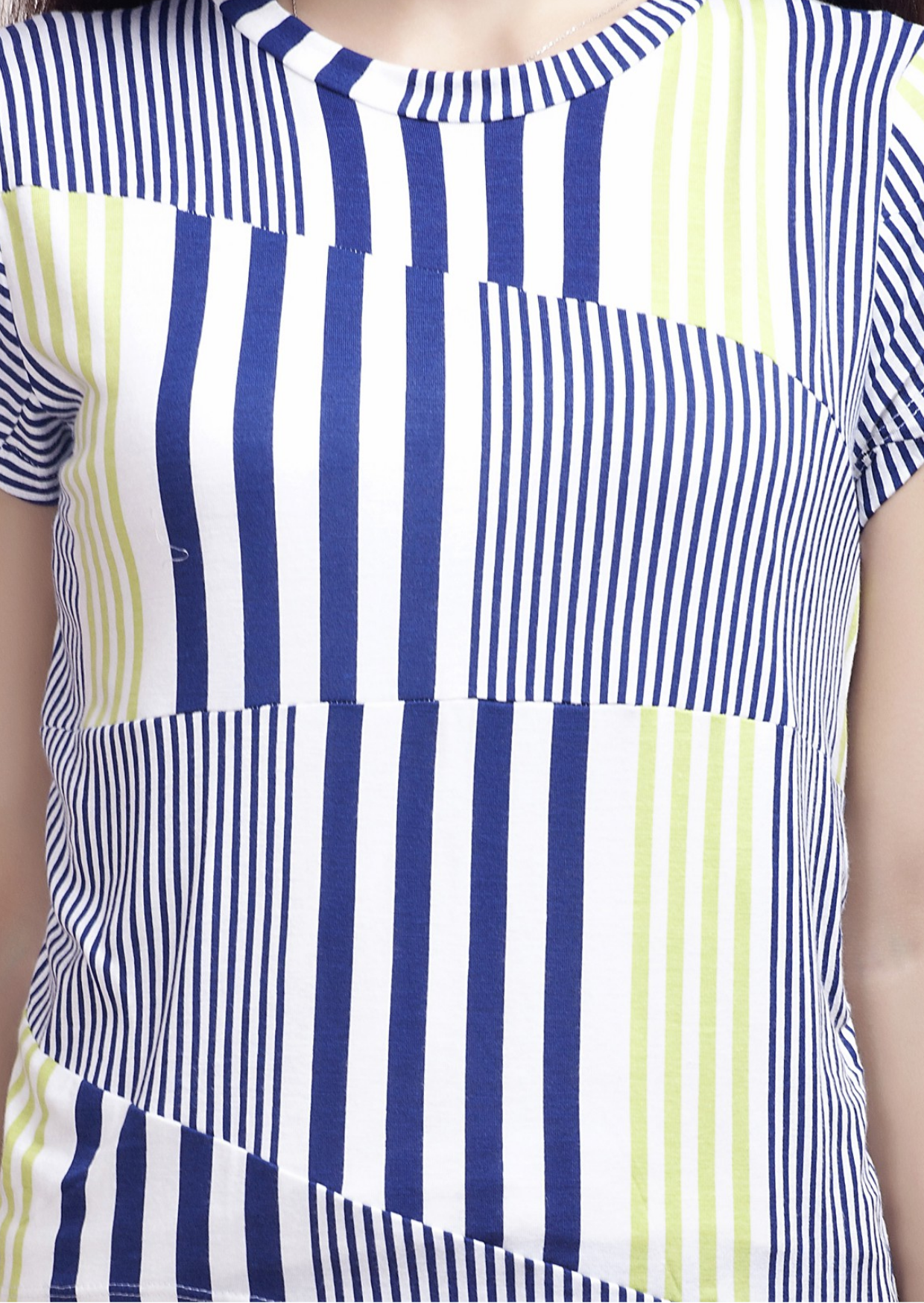 Blue Stripe printed T- Shirt for Women