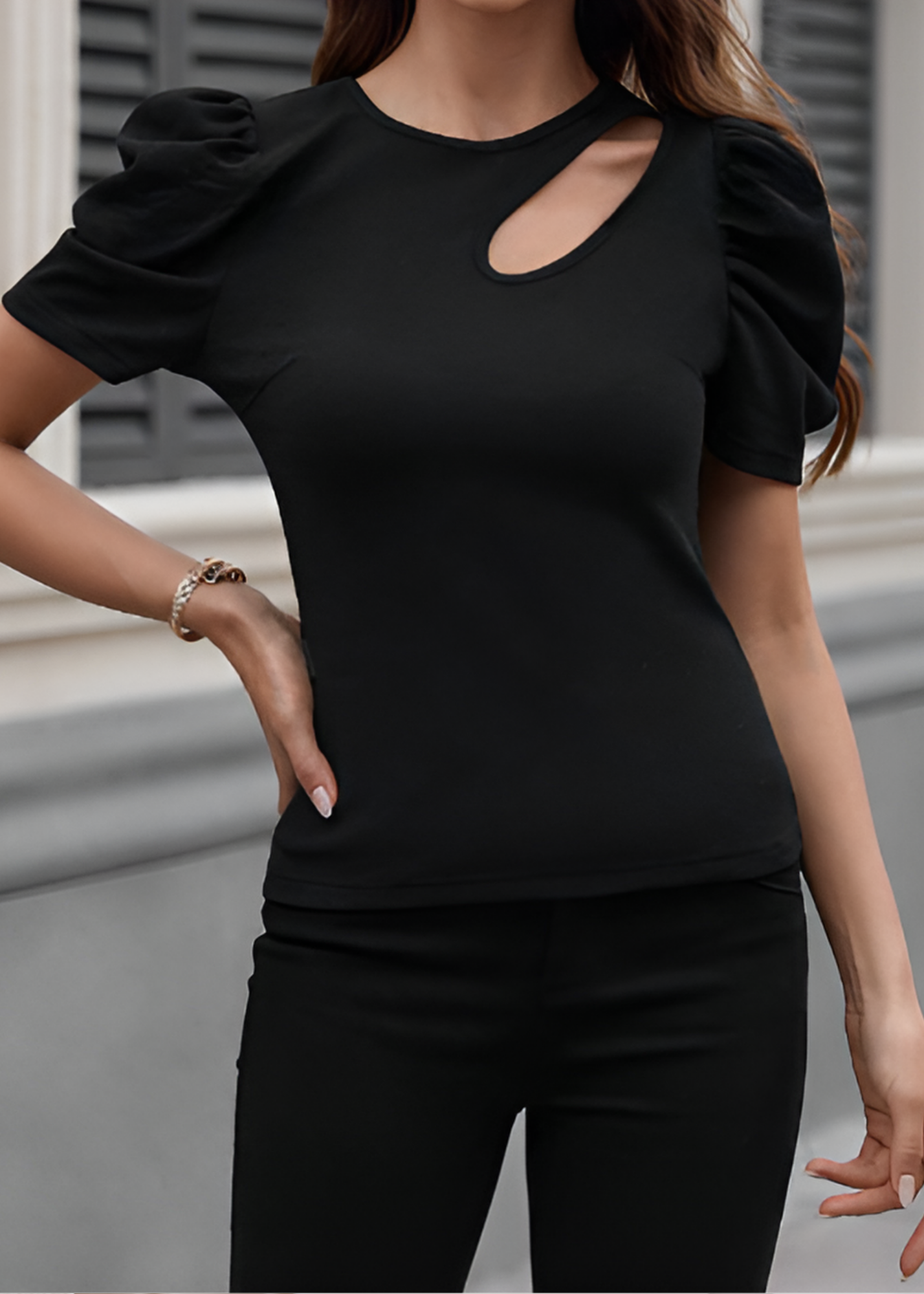 Puff Sleeves Top for Women
