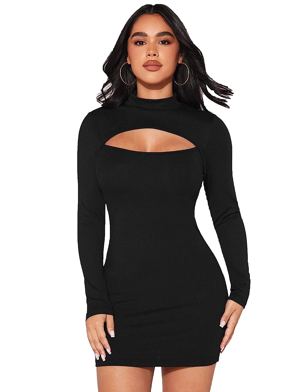 Solid Cutout Dress for Women