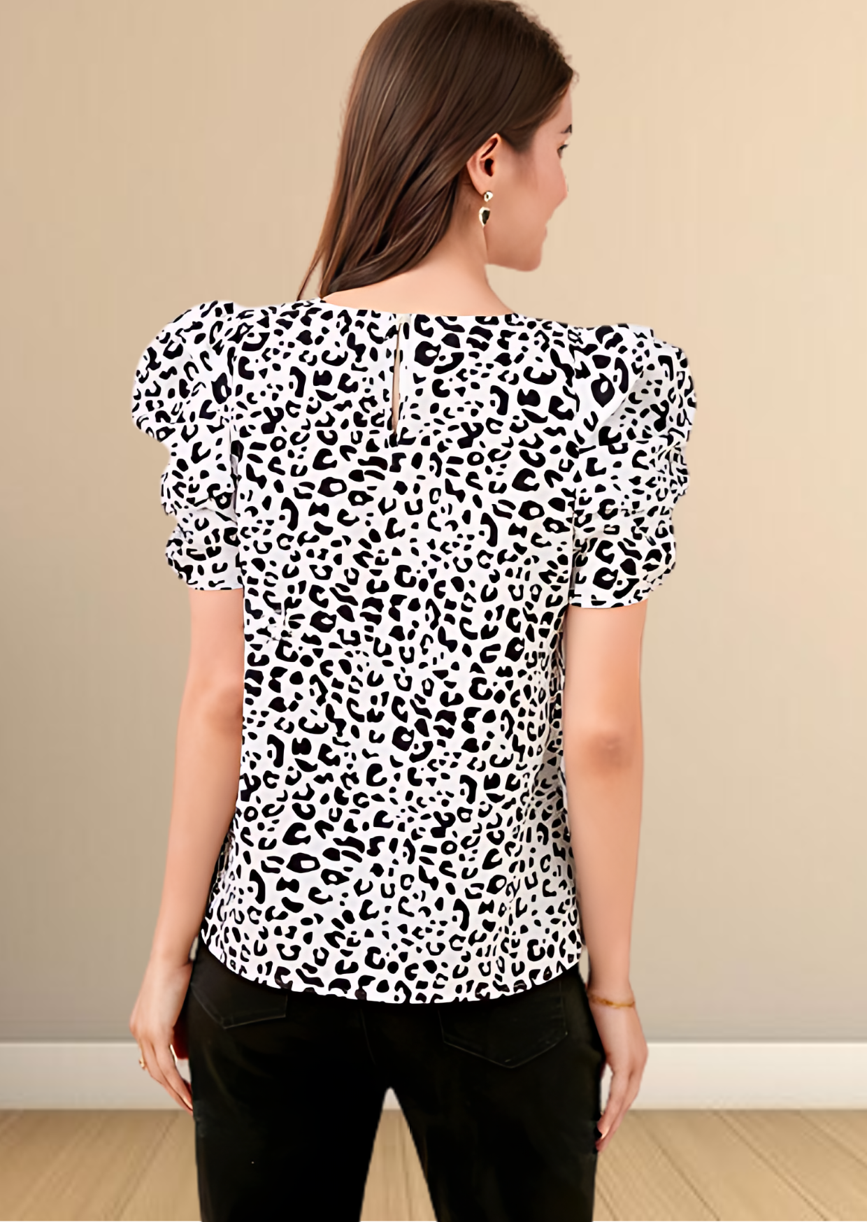 White printed top for women