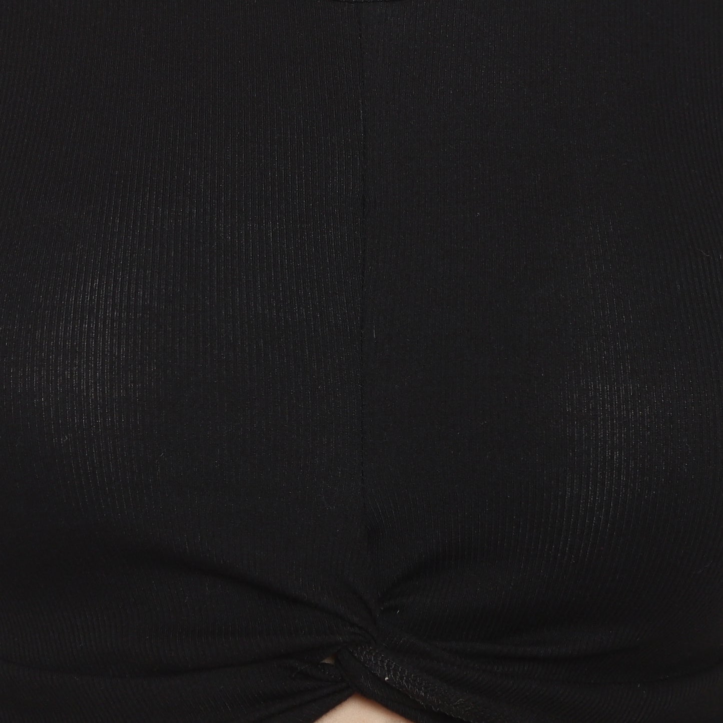 Black Knot Design Crop Top for Women