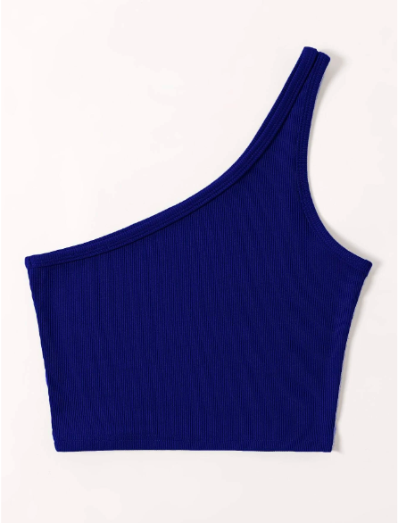 Blue Ribbed Top for women