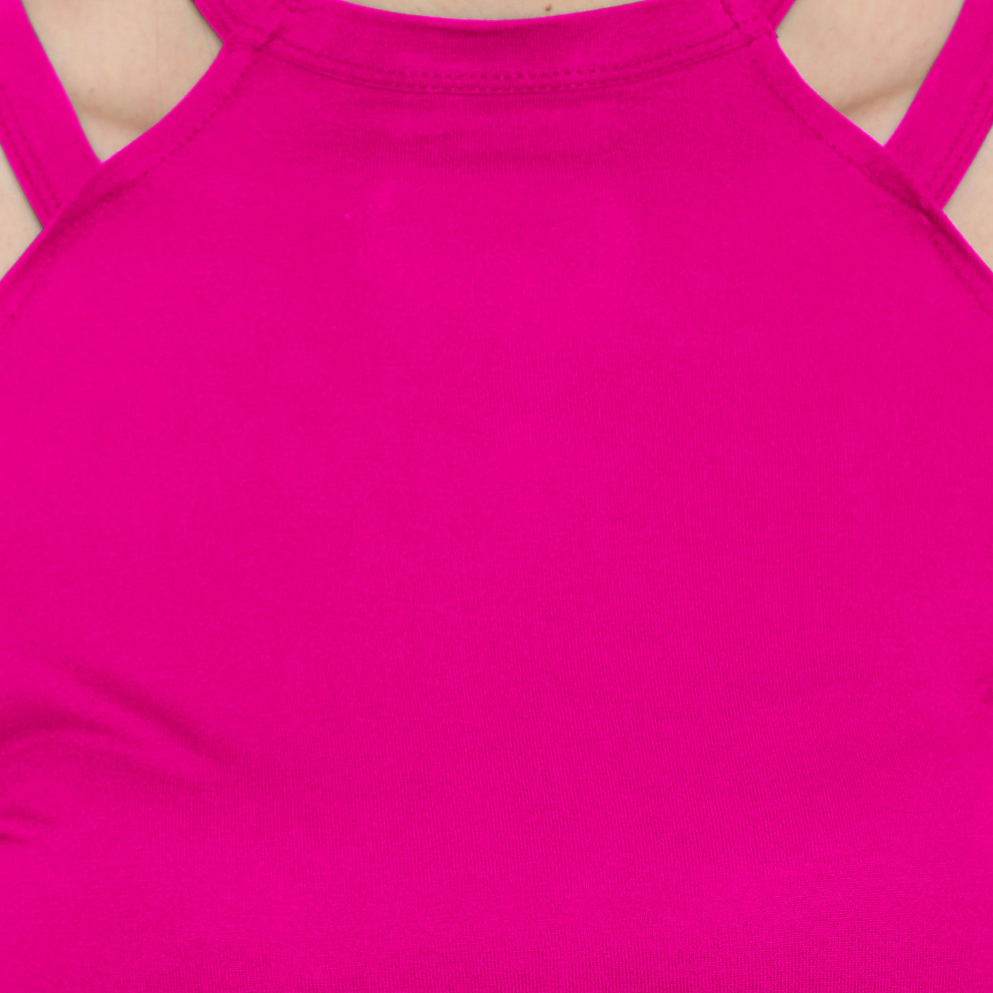 Solid Pink Cold Shoulder Top for Women