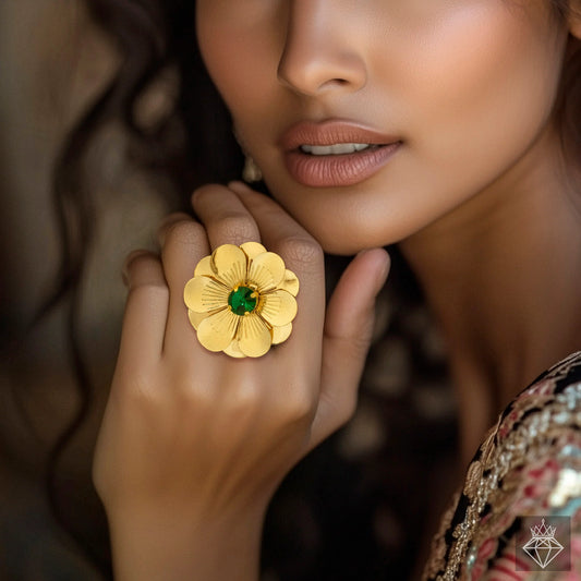 Gold Plated , Anti-Tarnish Daffodil Ring✨