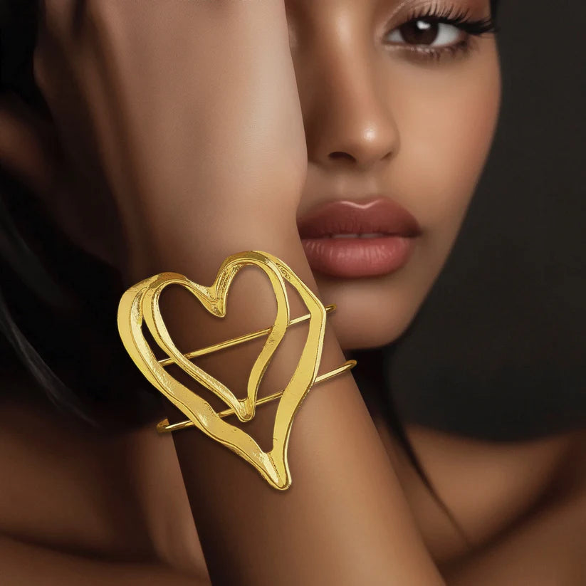 Gold Plated , Anti-Tarnish Heart Bracelet✨