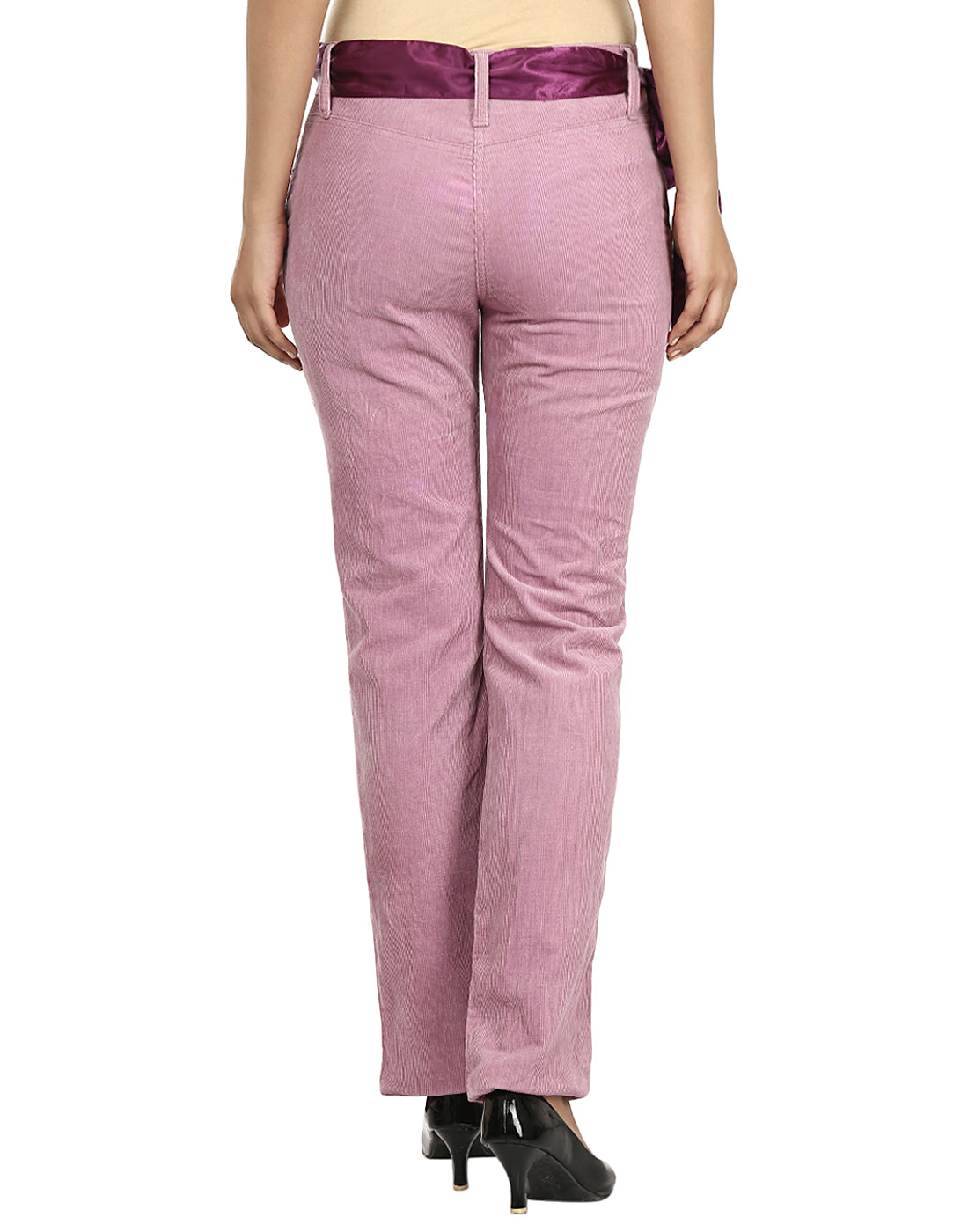 Corduroy Fabric Onion Pink Trouser
