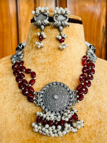 Chakra Silver Choker Necklace