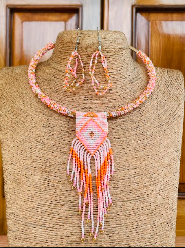 Handcrafted Dangling Beads Necklace