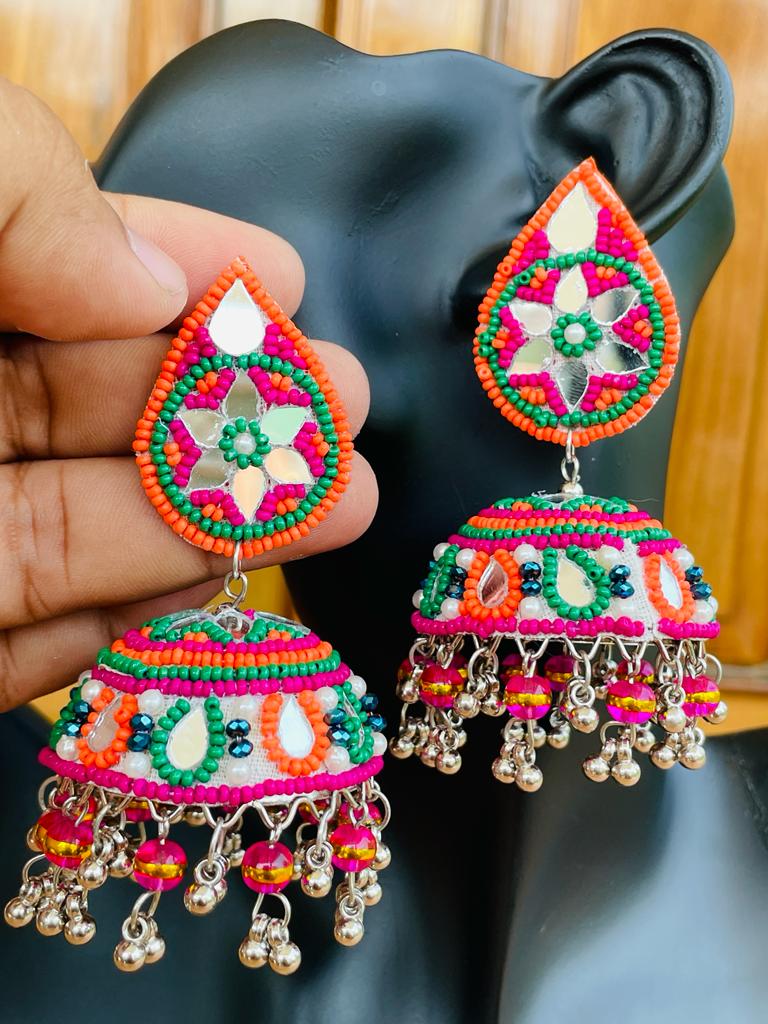 Handcrafted Multicolor Jhumkas