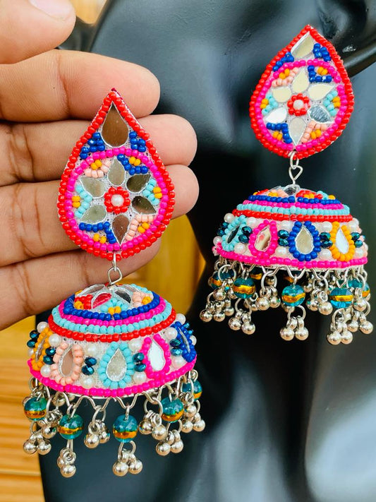 Handcrafted Multicolor Jhumkas